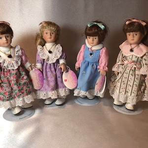 Russ Berrie Doll of the Month Porcelain Doll-January-December, with original box
