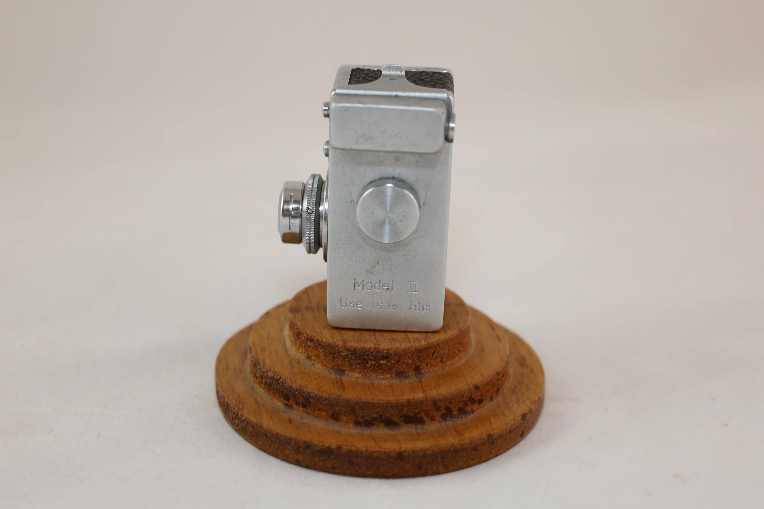 Vintage Miniature Camera STEKY Model III 16 Mm Film With Leather