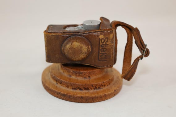 Vintage Miniature Camera STEKY Model III 16 mm Film with leather case