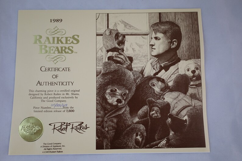 1989 Robert Raikes Bears the Three Bears Etsy