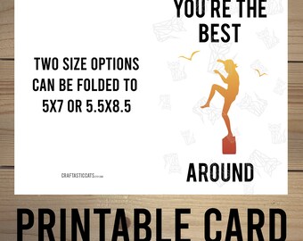 Karate Kid Card - „Jesteś najlepszy w okolicy” Wydrukowana kartka z pozdrowieniami