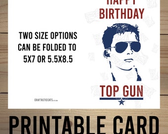 Kartka z życzeniami Top Gun - „Wszystkiego najlepszego z okazji urodzin Top Gun” - do wydrukowania