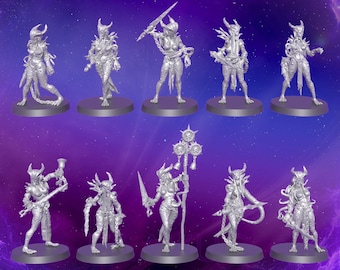 Pandemic Bringers Zombie Girls (10) + option Leader, 3D printed models