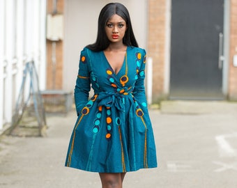 ankara off shoulder gown with elastic
