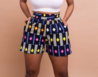 Tanya Ankara shorts, shorts, african print shorts, african print