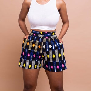High waisted ankara shorts discount