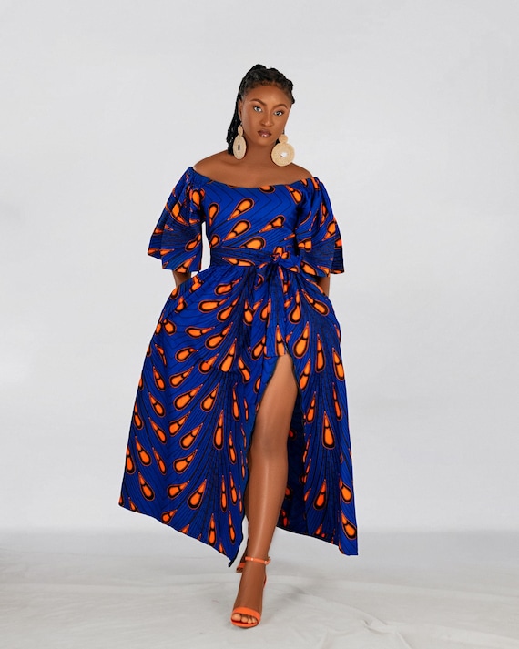 Robe longue Nimi robe longue robe imprimee africaine robe ankara robe imprimee africaine robe de mariee robe de soiree robe pour occasion speciale Etsy France
