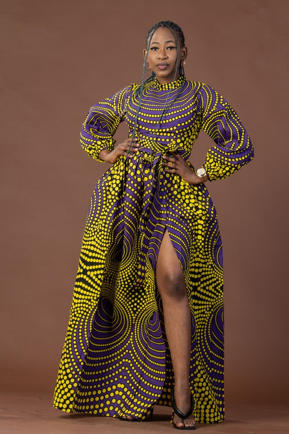 Printed maxi shop dress for wedding