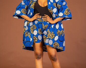 Amarachi Ankara kimono, kimono, long ankara kimono, african print kimono, african print long kimono, ankara jacket