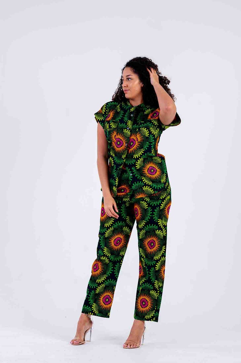 Bukky Ankara trouser, trouser, long ankara trouser, african print dress, african print trouser image 1