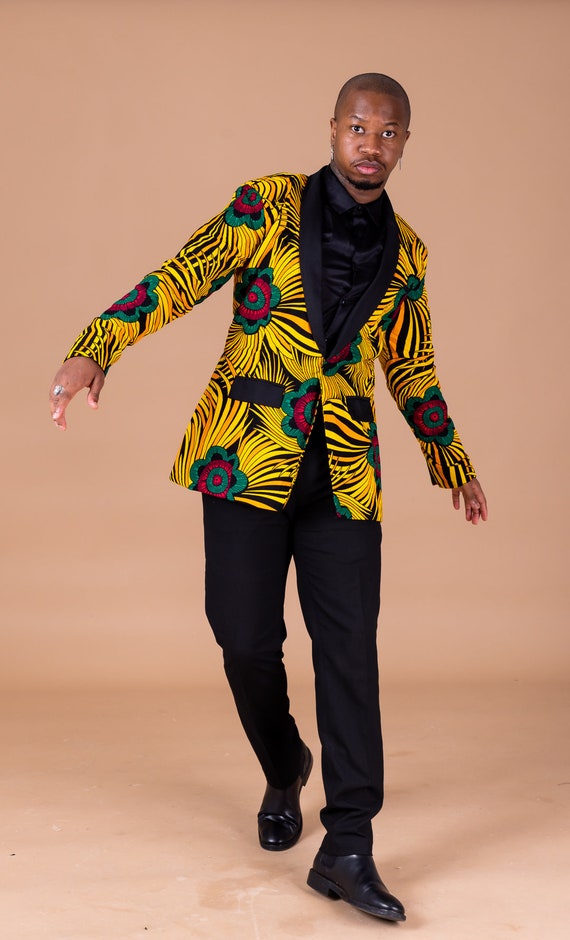 Mens printed cheap blazer jacket