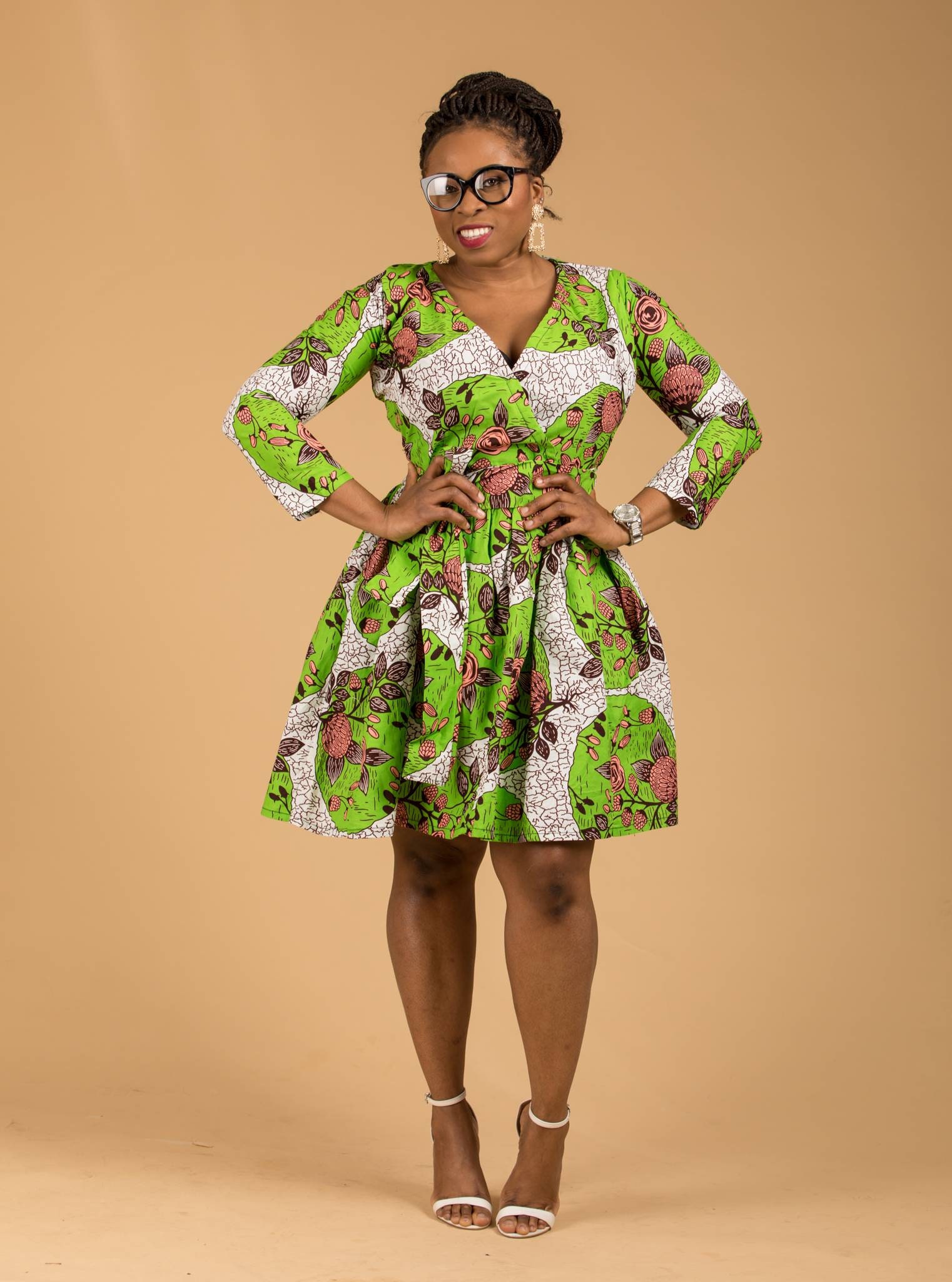 Image of Ankara Midi Dress, Ankara Print Gathered African Midi Midi, Clothing