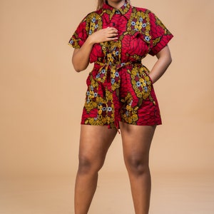 Regina Ankara Playsuit, Jumpsuit, African print, ankara clothing, image 1