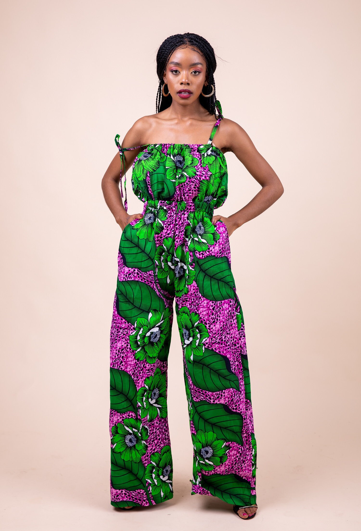 Image of Ankara Palazzo Jumpsuit, Palazzo, African Print, Clothing