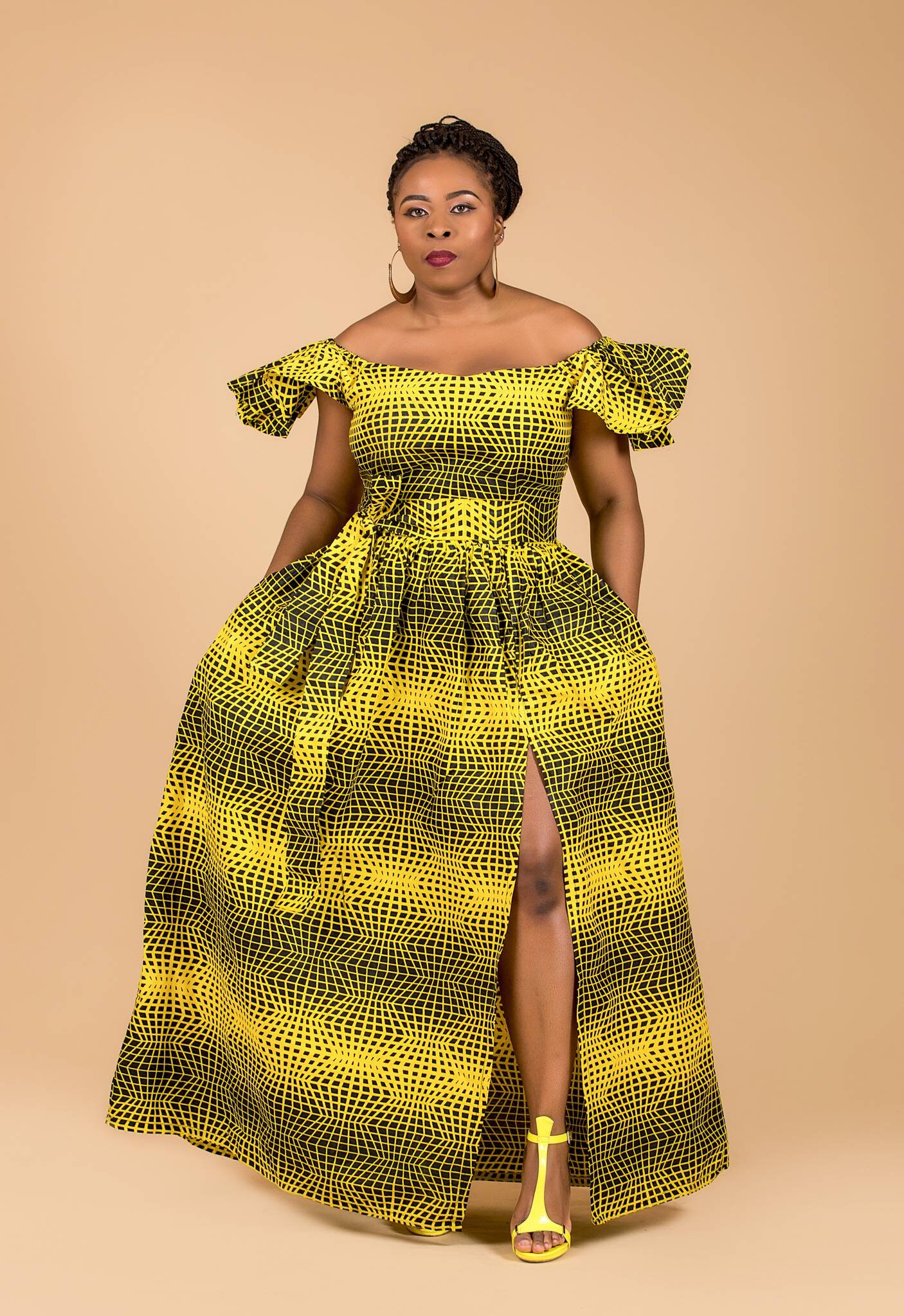 Image of Long Ankara Dress, Print Gathered African Maxi Maxi, Clothing, Prom Dress