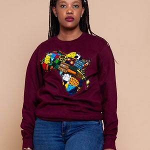 African map sweatshirt , sweatshirt, sweatshirt, african map, sweatshirt, map, african clothing image 4