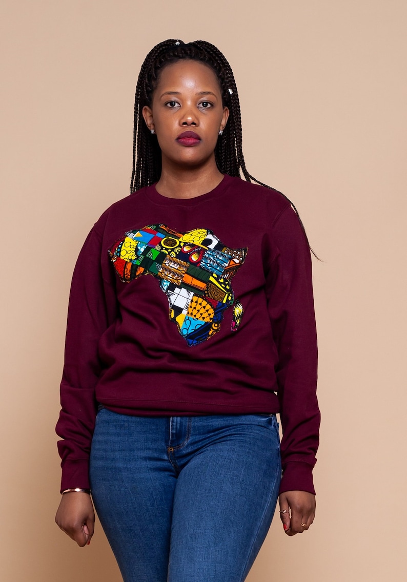 African map sweatshirt , sweatshirt, sweatshirt, african map, sweatshirt, map, african clothing image 4