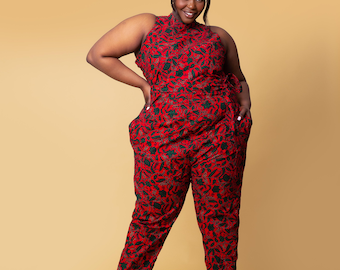 Micheala  Ankara Jumpsuit, Jumpsuit, African print, ankara clothing,