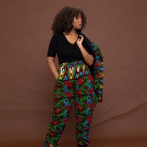 Anika Ankara trouser, trouser, long ankara trouser, african print dress, african print trouser image 1