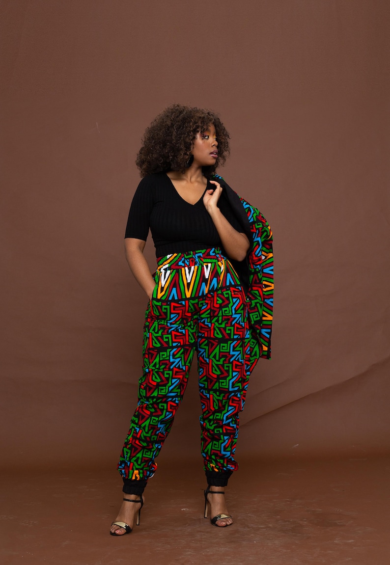 Anika Ankara trouser, trouser, long ankara trouser, african print dress, african print trouser image 1