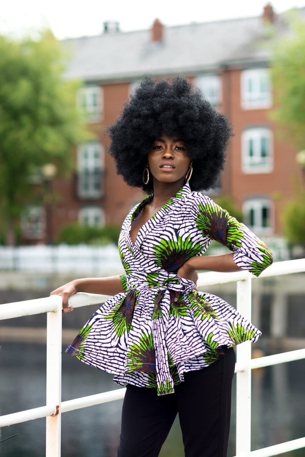Image of Ankara Peplum Top, African Print Wrap Top