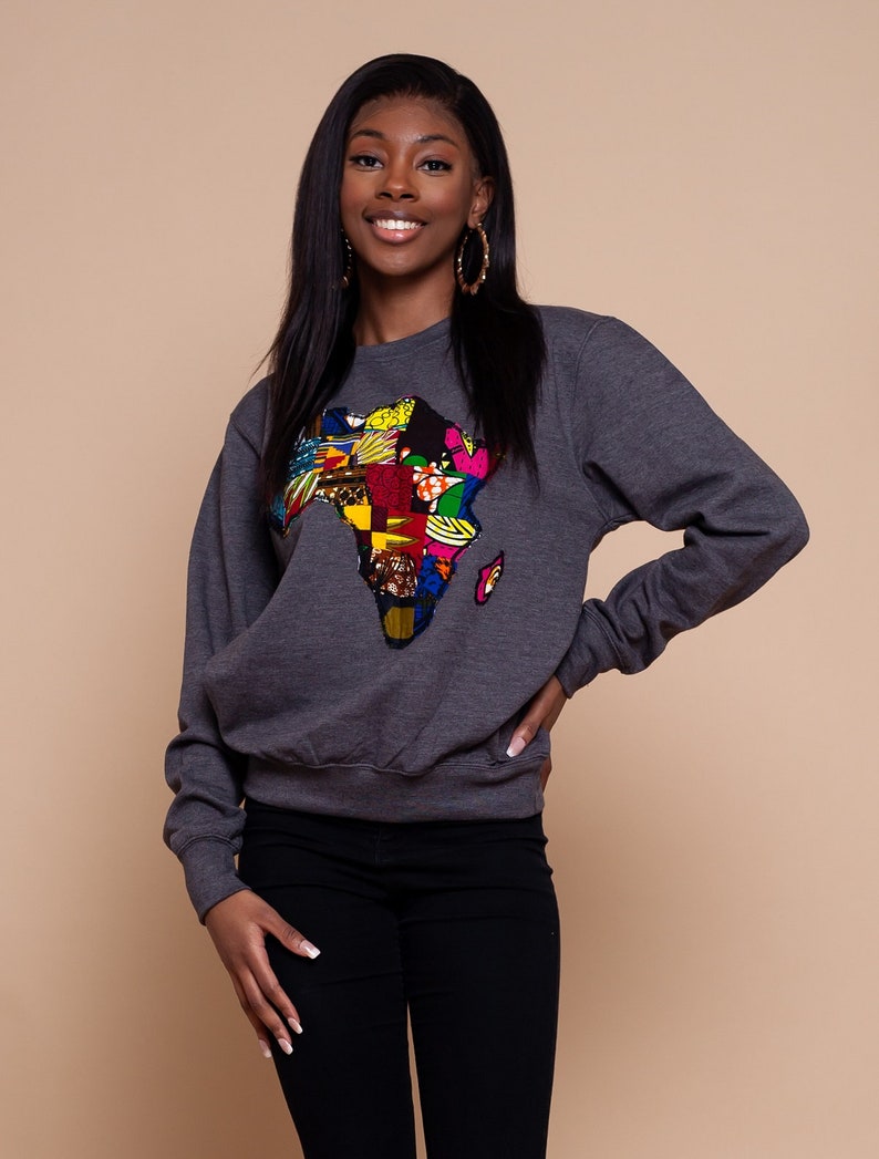 African map sweatshirt , sweatshirt, sweatshirt, african map, sweatshirt, map, african clothing image 2