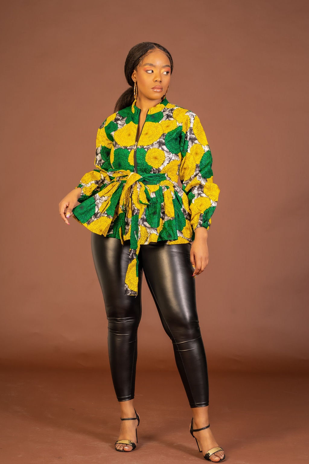 Ankara peplum cheap tops with lace