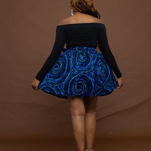 Uku Midi skirt, gathered skirt, ankara skirt, skirt, retro skirt, image 3