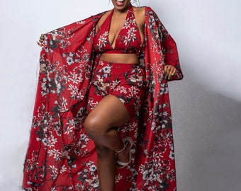 Gloria Ankara kimono, kimono, long ankara kimono, african print kimono, african print long kimono