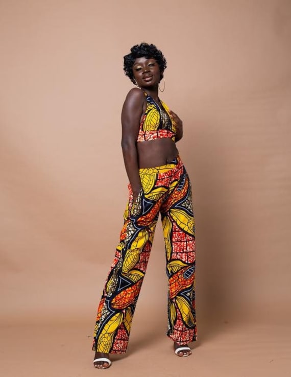 Ayah Ankara Trouser, Trouser, Long Ankara Trouser, African Print Dress,  African Print Trouser -  Hong Kong