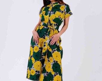 Kalisa Culotte  Jumpsuit, Jumpsuit, African print, ankara clothing,