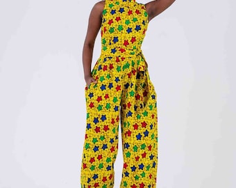 Natalia  Ankara Jumpsuit, Jumpsuit, African print, wedding guest jumpsuit, formal jumpsuit, elegant jumpsuit, prom jumpsuit, Rompers