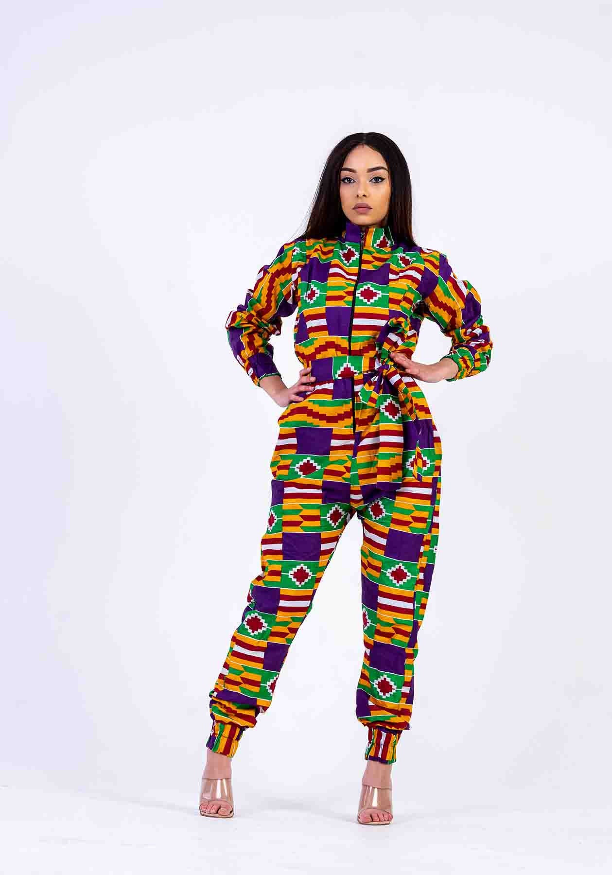 Jumpsuits, Nala African Print Mudcloth Jumpsuit