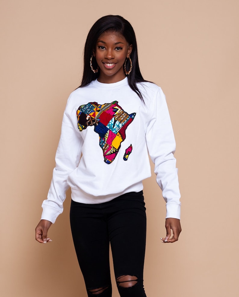 African map sweatshirt , sweatshirt, sweatshirt, african map, sweatshirt, map, african clothing image 3