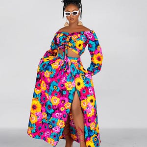 Camsy Ankara Maxi skirt, African print skirt for women, Ankara skirt, skirt, print skirt, African skirt