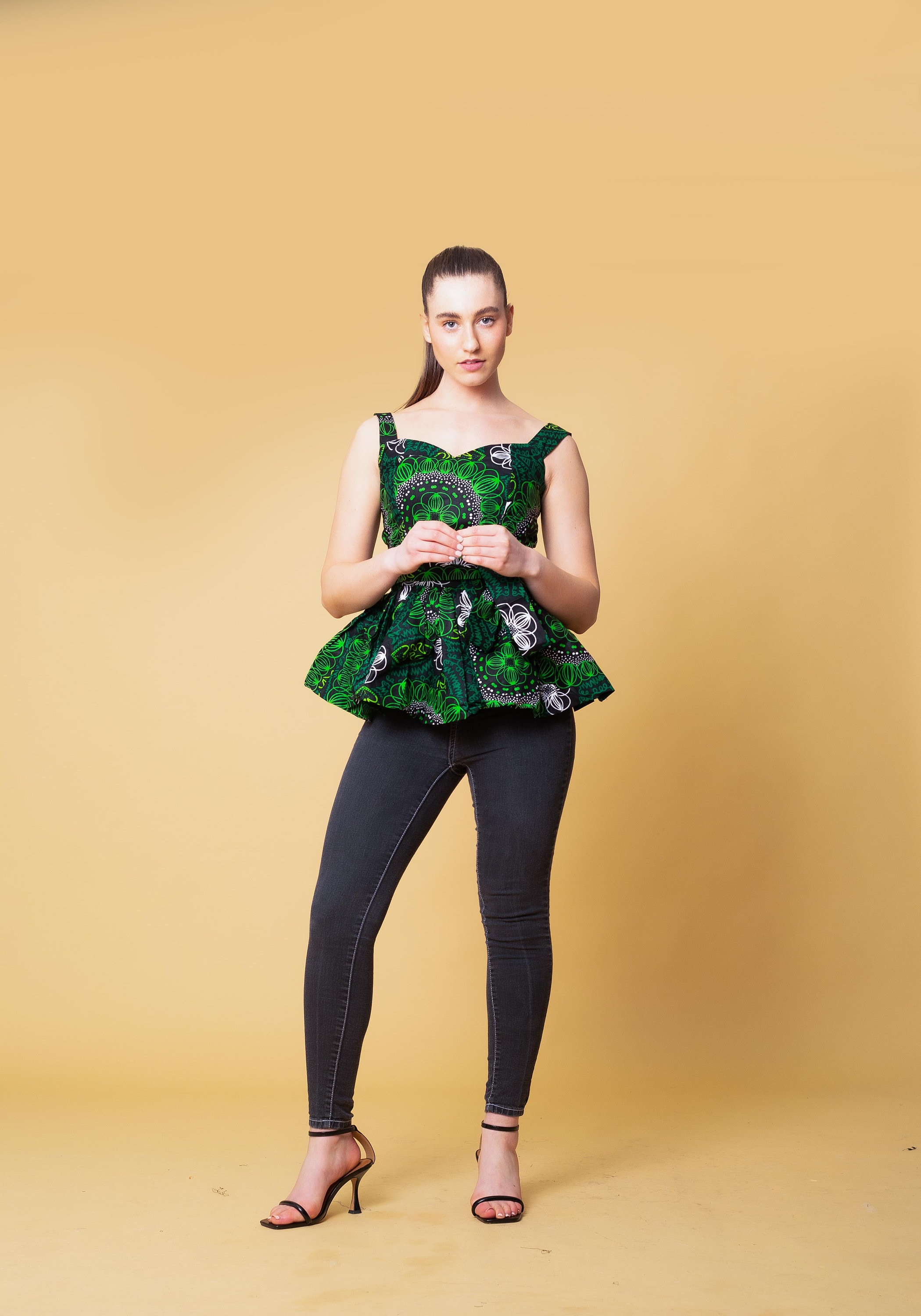 トップス Apolina Additions / peplum tee 3-5y トップス Apolina Additions / peplum tee 3-5y Sweetheart Neck