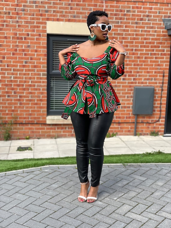 Ankara peplum tops for jeans online