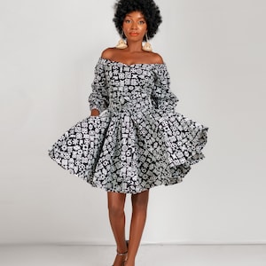 Bertie Ankara mini dress, print dress, african print dress, ankara dress, midi dress, midi, dress, african clothing