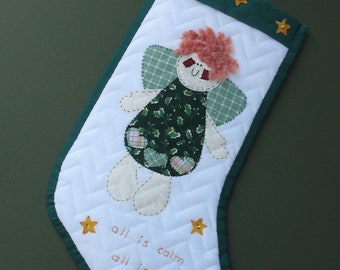 All is Calm All is Bright ' Christmas stocking