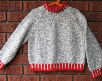 Size 6 -Knitted Gray Pullover