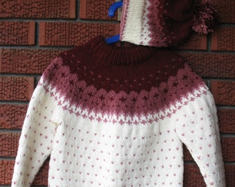 Size 6 -8 Knitted Fair Isle  Pullover