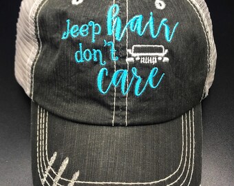 Jeep Hair Don't Care Hat - Customizable