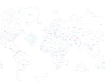 Worldmap, map, map, world map, digital download