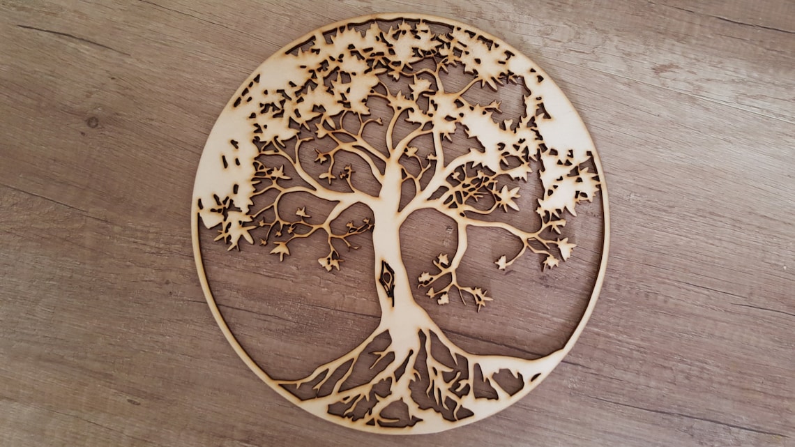 Arbre de vie, arbre de vie, découpe laser, arbre dans un cadre, arbre