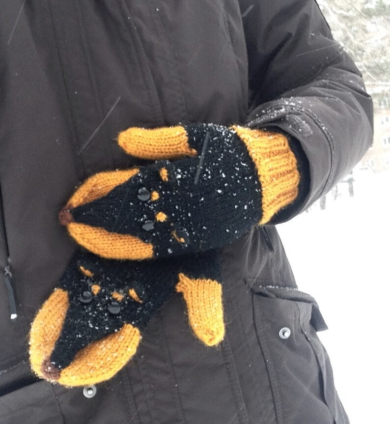 Winter Dogs Mittens PDF Knitting Pattern Dog Gloves Etsy