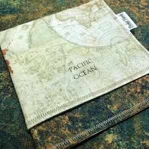 EDC Hank / Mapa de Asia - Pañuelo del Océano Pacífico para transporte diario / EDC Gear / Hank para bolsa organizadora EDC / Equipo de transporte diario