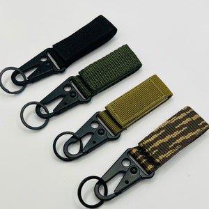 Tactical Gear Clip | Tactical Belt Keeper | Tactical Molle w/HK Hook | Tactical | Keychain | Minimalist Keychain | Every Day Carry Gear