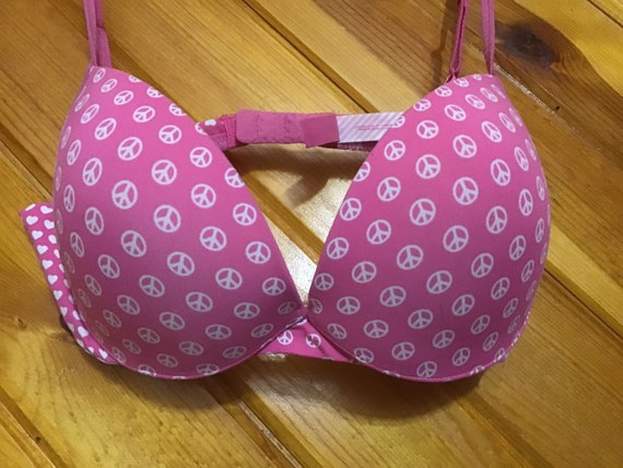 Victoria's Secret PINK Peace Signs Print Demi Bra… - image 1