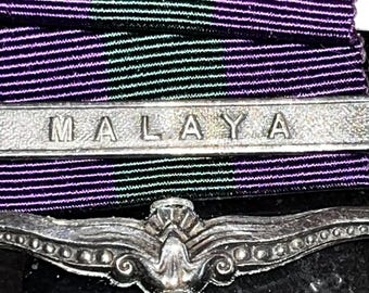 Original General Service Medal With Ribbon & Malaya Bar