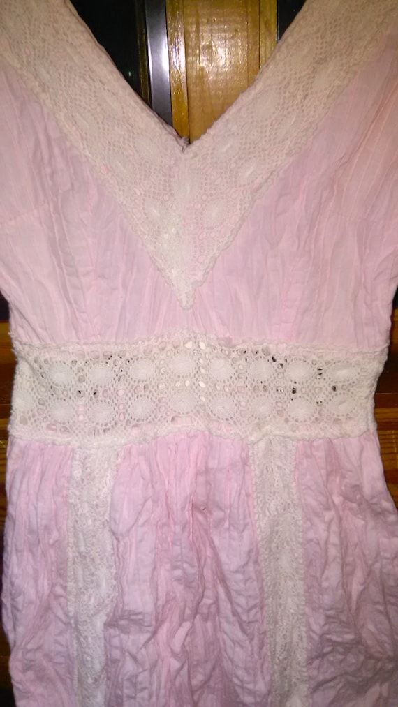 Vintage 60s? 70s? Baby Pink HEAVYWEIGHT Cotton We… - image 4